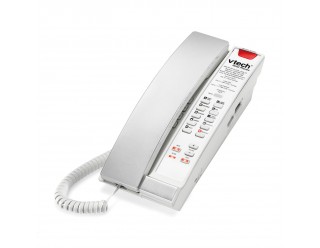 Alcatel Lucent - VTech S2211 Silver Pearl Contemporary SIP Corded Petite Phone, 1 Line, 10 Speed Dial Keys - 3JE40045AA